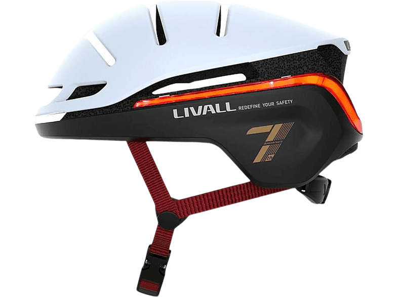 Livall EVO21 L (57 - 61 cm) Control remoto Iluminación 360º Alarma SOS Batería 500 mAh Blanco