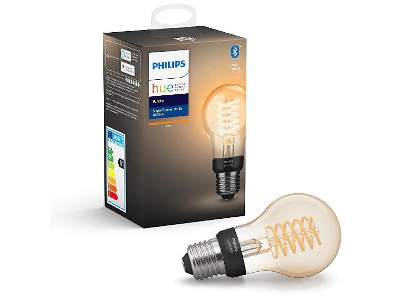 Philips Hue Filamento estándar LED E27 Luz blanca cálida Domótica