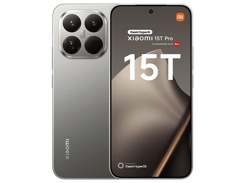 Xiaomi 15T Pro Gris 512 GB 12 GB RAM 6.83 AMOLED  WQHD+ Eye Care MediaTek Dimensity 9400+ 5500 mAh