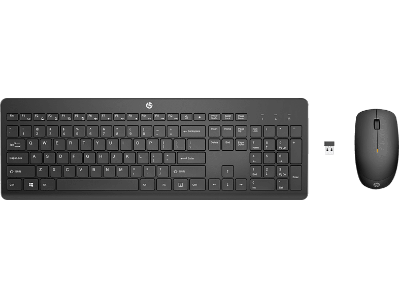 HP Combo de teclado y ratón inalámbricos HP 230 18H24AA Inalámbrico Bluetooth Negro