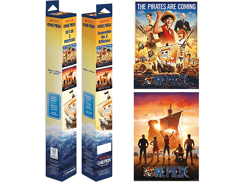 Pyramid International One Piece. Carteles de portadas 2 pósters 52 x 38 cm