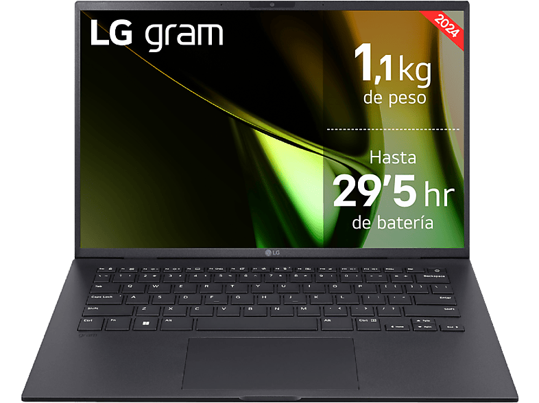 LG 14Z90S-G.AD76B 14 WUXGA Intel® Evo™ Edition Core™ Ultra 7-155H 32 GB RAM 512 GB SSD Arc™ GPU W11H Negro Obsidiana