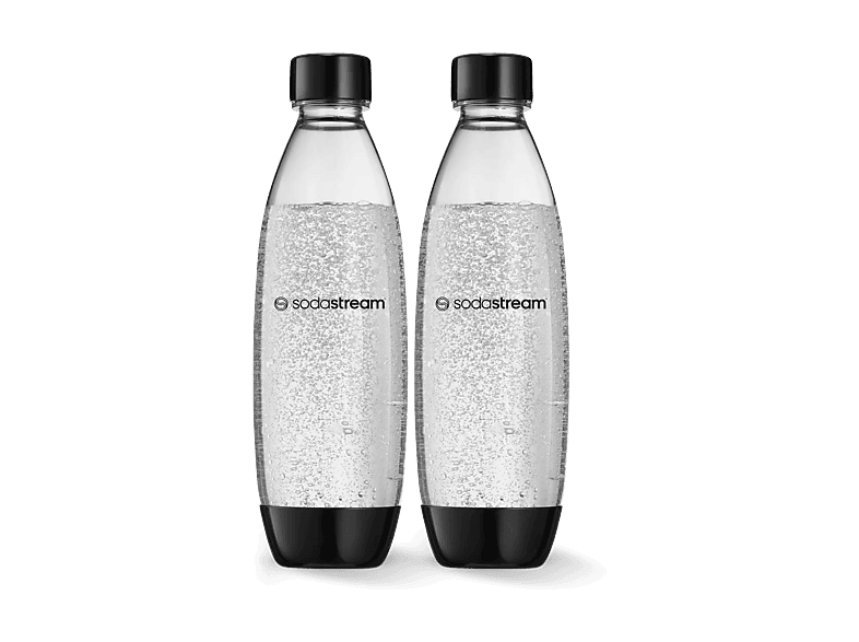 SodaStream Fuse 1L Negro Twin Pack Compatible con Spirit Terra Art Duo Enso Transparente/Negro
