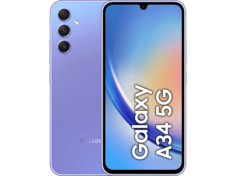 Samsung Galaxy A34 Light Violet 128 GB 6 GB RAM 6.6  FHD+ Mediatek Dimensity 1080 Octa-Core 5000 mAh Android 13