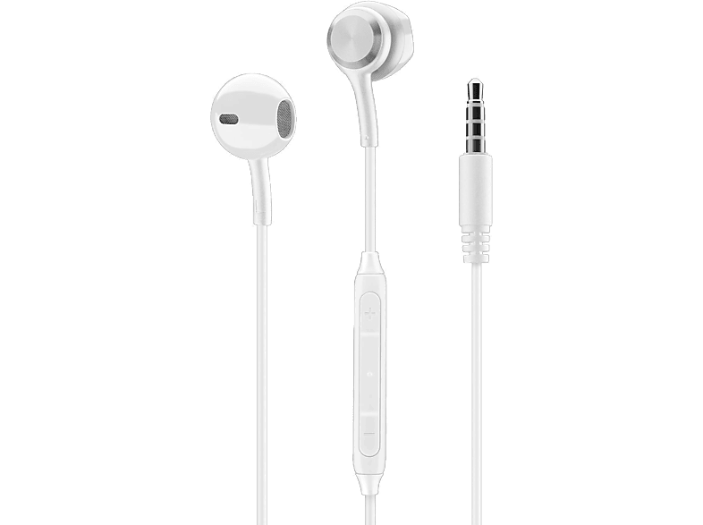 Music Sound Remote Micrófono integrado Conexión audiojack 3.5mm Blanco