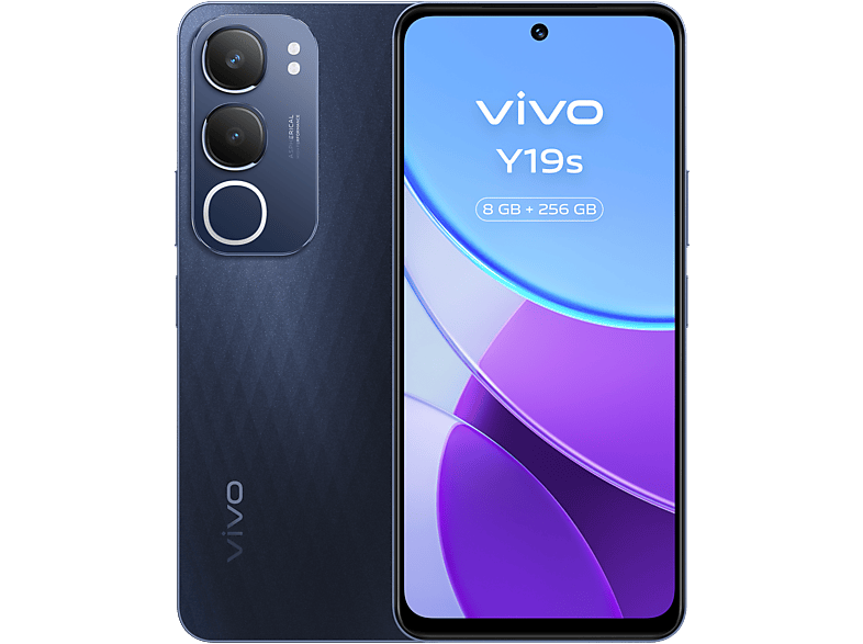 vivo Y19S Glossy Black 256 GB 8 GB RAM 6.68 LCD Unisoc T612 5150 mAh