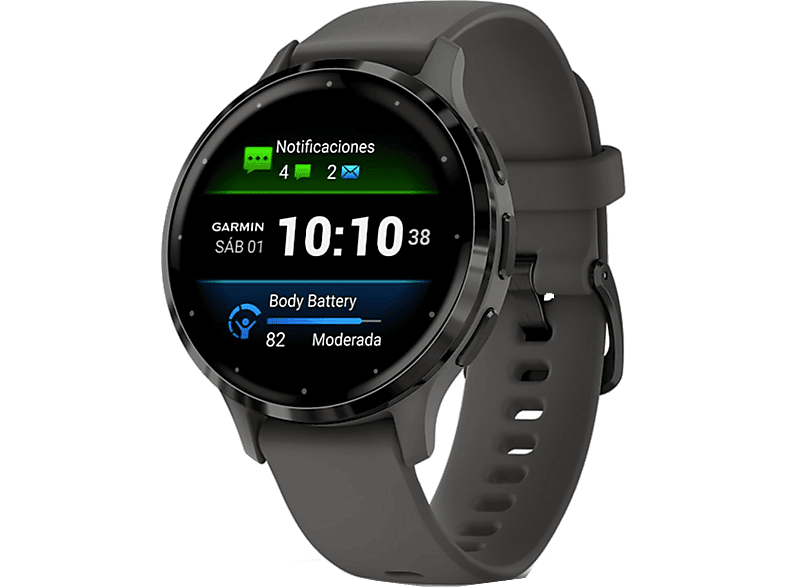 Garmin Venu 3S 18 mm 1.2 Autonomía 10 días +30 deportes Gris