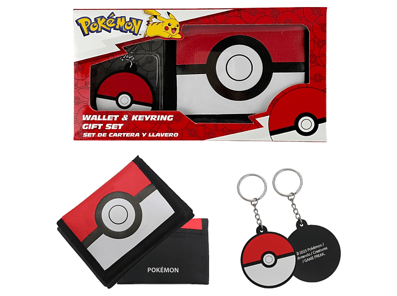 Sherwood Pokemon - Set billetera + Llavero Pokeball Licencia Oficial