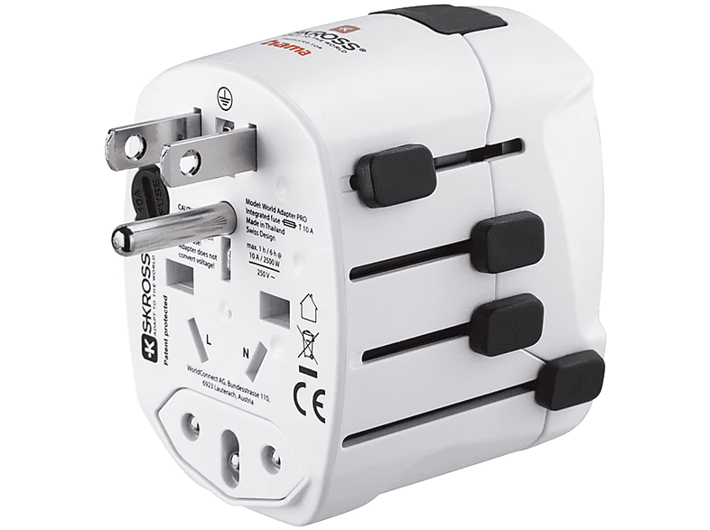 Hama 00223471 Universal 3 Clavijas 1750 W 100 V-250 V Blanco