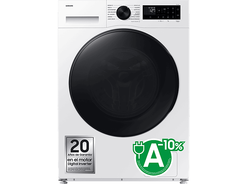 Samsung WD90DG5B15BEEC 9 kg 6 kg AI EcoBubble™ Air Wash Blanco