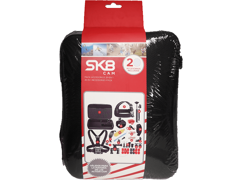 SK8 Cam Para cámara deportiva Negro