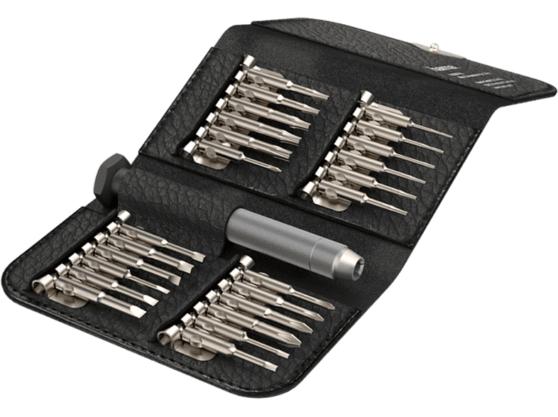 Hama 200762 24 En 1 Para PC y portátil Insertos de acero robusto + Estuche de cuero