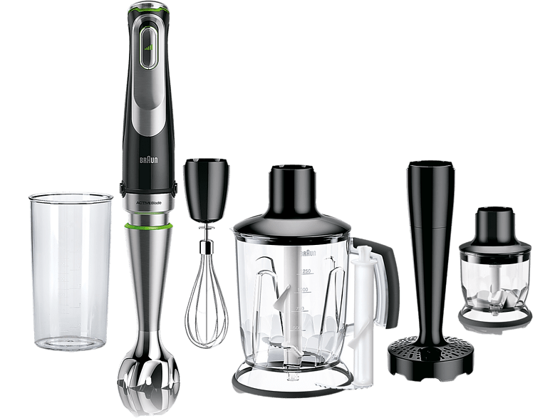 Braun Minipimer MultiQuick 9 MQ9147X 1200 W 3 Velocidades 6 accesorios Picadora Inox