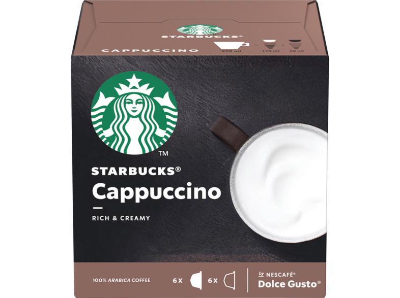 Starbucks Cappuccino 6+6 cápsulas Para Dolce Gusto