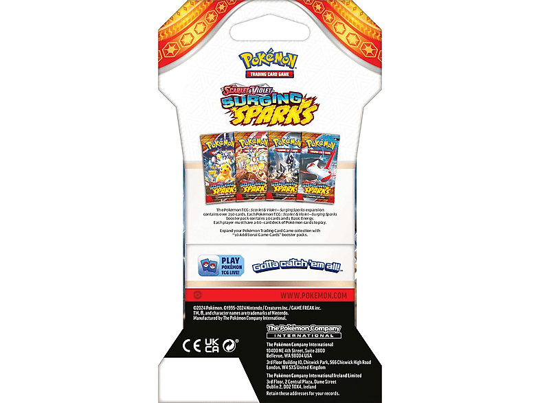 Magicbox Pokémon TCG Scarlet & Violet 08 Surging Sparks Boosters Sleeved Aleatorio