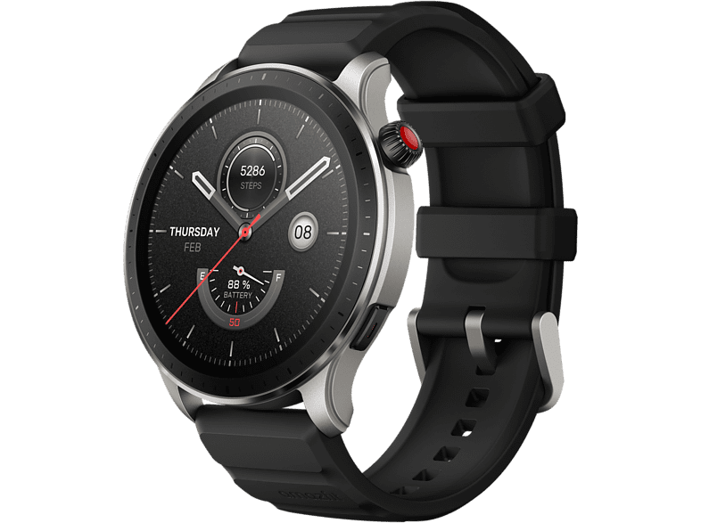 Amazfit GTR 4 AMOLED 1.43 22 mm Carcasa de Aleación de Aluminio Superspeed Black