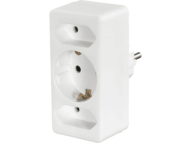 Hama 00223215 250V 3680W 1x Enchufe con contacto a tierra 2x Enchufes europeos Blanco