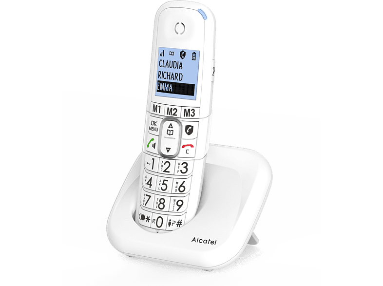 Alcatel XL785 Single Inalámbrico Contestador Bloqueo de llamadas Agenda 100 contactos Manos libres Audio-Boost Blanco