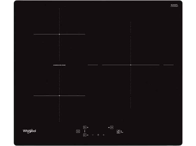 Whirlpool WB Q4860 NE 3 zonas Zona grande 30 cm Connexion Zone 59 cm Negro