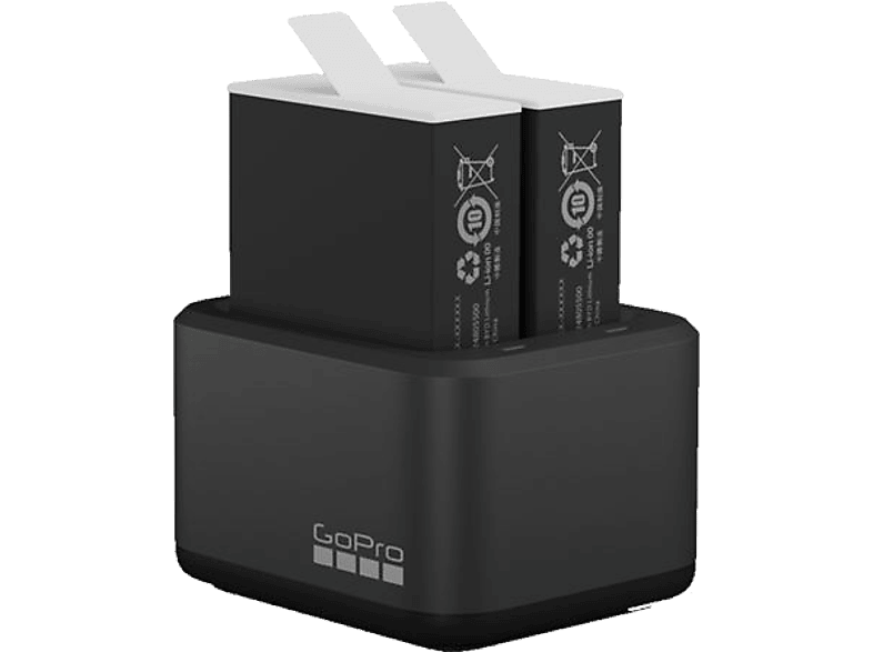 GoPro Batería dual y Baterías Enduro para Hero 9 / Hero 10 / Hero 11 3.7 Voltios Black