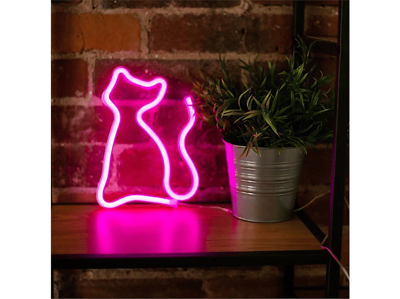 Forever RTV100210 Neón BAT+USB Cat Pink
