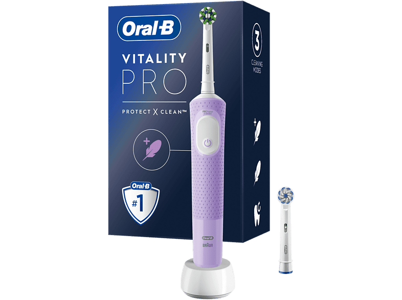 Oral-B Vitality Pro Con 2 Cabezales Diseñado Por Braun Morado