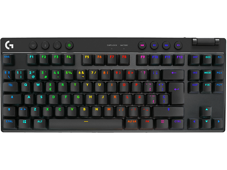 Logitech G Pro X TKL Lightspeed Bluetooth Retroiluminación Interruptores Negro