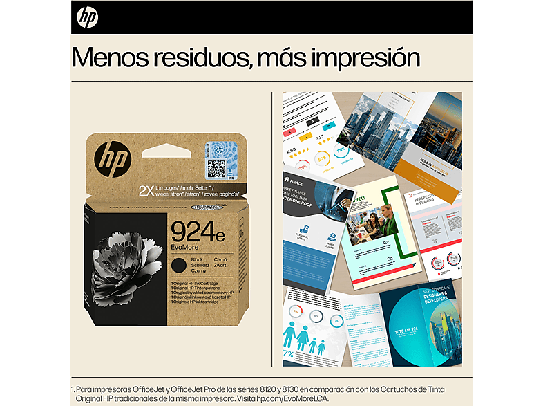 Cartucho de Tinta Original HP EvoMore HP 924e negra