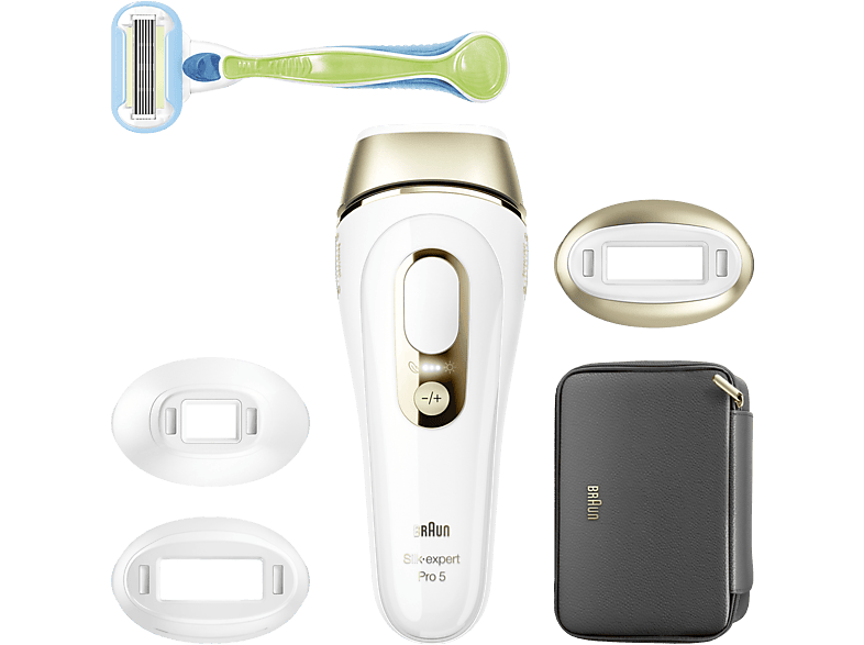 Depiladora IPL- Braun Luz Pulsada Silk-expert Pro 5 PL5242 Reducción Permanente Vello Visible Skin Pro 2.0 3 cabezales