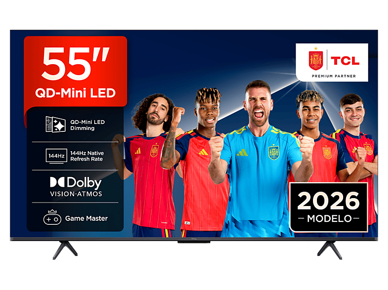 TCL 55P8L UHD 4K TCL AiPQ Processor Smart TV DVB-T2 Dolby Vision·Atmos 144Hz Google TV Negro