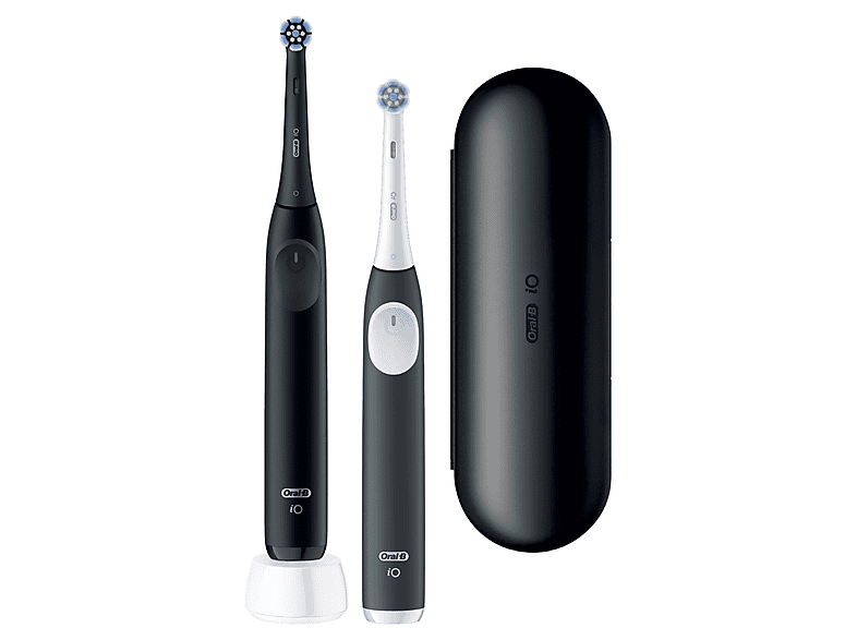 Oral-B iO 2 Pack dúo 2 recambios 3 modos Temporizador Sensor de presión Estuche de viaje Negro y Verde Bosque