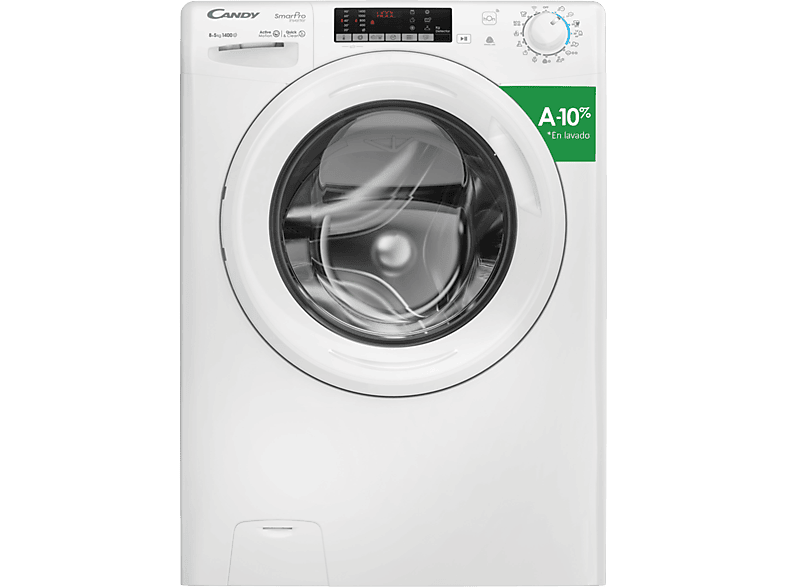 Candy Smart Pro Inverter COW 4854TWM6/1-S 8 kg/5 kg 1400 rpm 16 programas Wi-Fi A-10% en Lavado Blanco