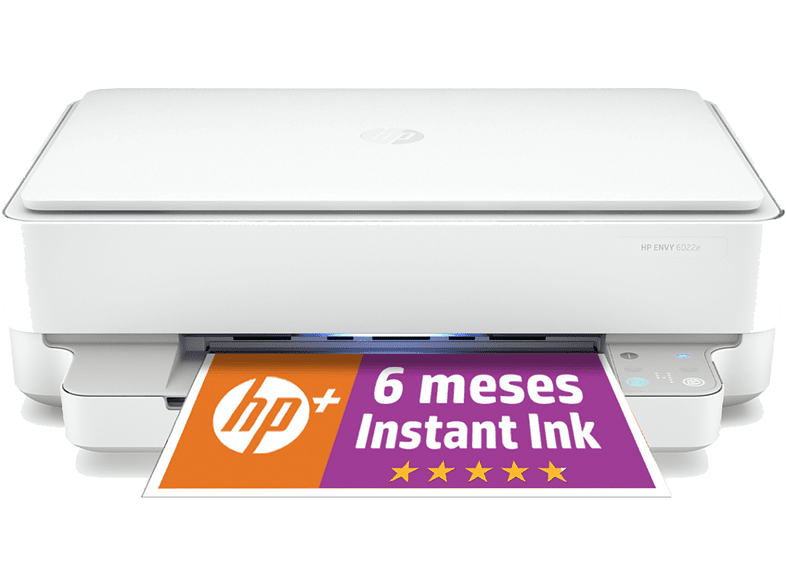 HP Envy 6022e Color Wi-Fi ™ 7 ppm 6 meses de impresión Instant Ink con HP+