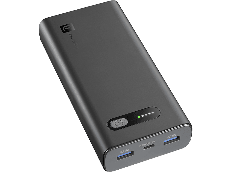 CellularLine FAST 20000 mAh 20W USB-C Carga rápida Negro
