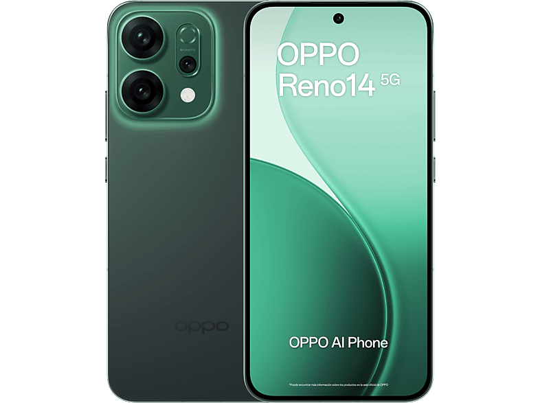 OPPO Reno14 Luminous Green 256 GB 12 GB RAM 6.59  2.5D AMOLED Mediatek Dimensity 8350 (4nm) 6000 mAh IP69