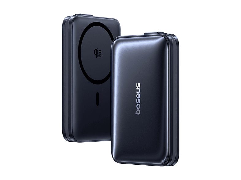 Baseus PicoGo AM61 Powerbank magnética Qi2.2 10000mAh 45W Con cable retráctil Tipo-C Negro Cosmic
