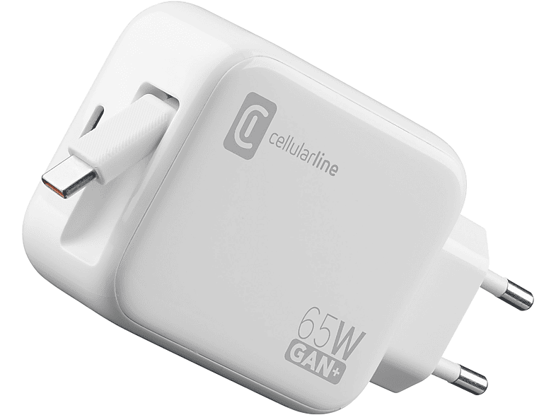 CellularLine ROLL Retráctil 65W Tipo C Universal Blanco