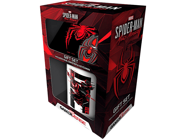 Sherwood Spider-Man Miles Morales Web Glith Taza Llavero Posavasos Multicolor