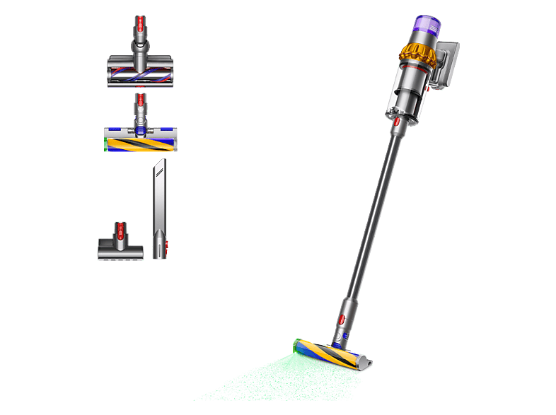 Dyson V15 Detect™ Absolute Potencia succión 240 AW Autonomía 60 min Minicepillo motorizado 3 Modos Láser Sensor Suciedad