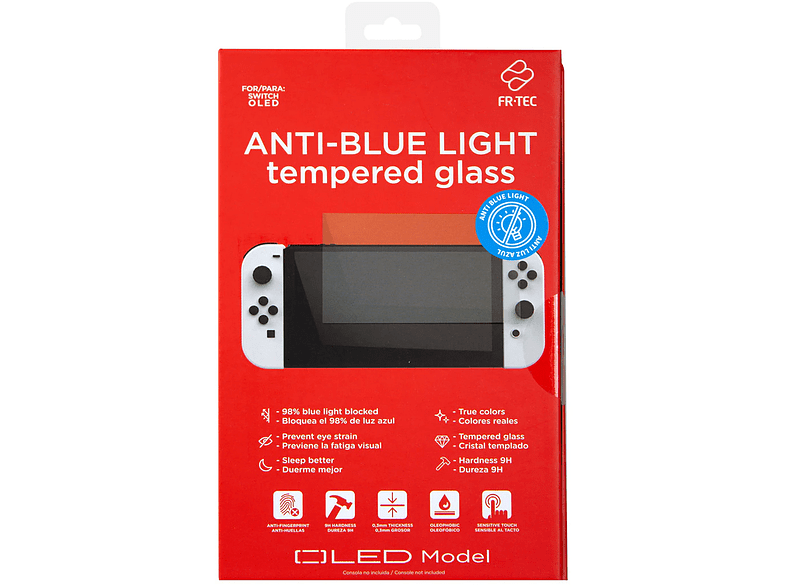 FR-TEC FT1055 Para Nintendo Switch OLED Cristal templado Dureza 9H Transparente