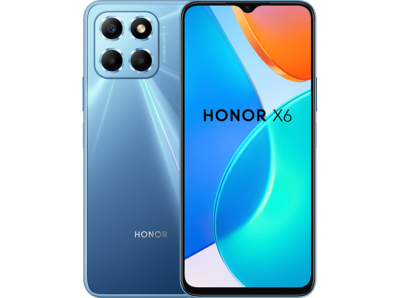 Honor X6 Ocean Blue 64 GB 4 GB RAM 6.5  HD Mediatek Helio G25 5000 mAh Magic UI 6.1 basado en Android 12