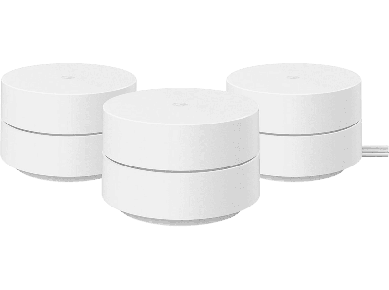 Google WiFi Mesh (2021) Bluetooth 1.2 Gbps AC1200 15W 3 unidades Snow