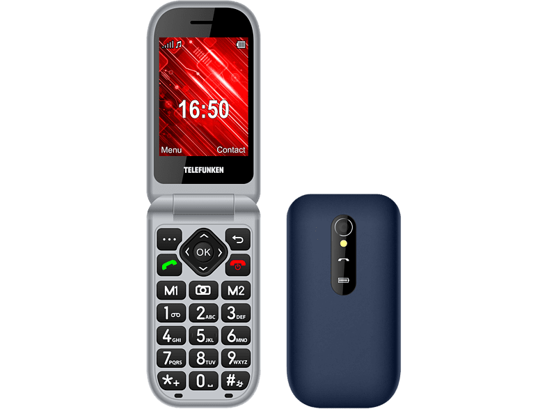 Telefunken S450 Para mayores 2.8 32 MB Teclas grandes Botón SOS Bluetooth Negro