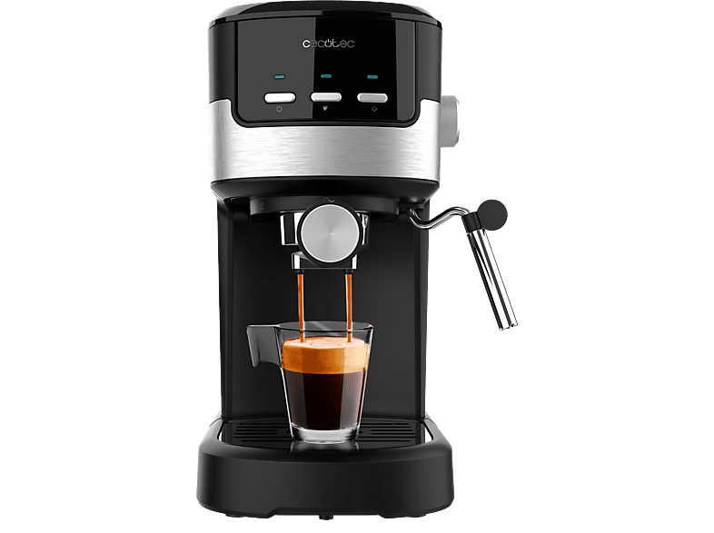 Cecotec Power Espresso 20 Pecan 20 bar 1100 W 1.25 l 2 tazas Vaporizador Manómetro Black