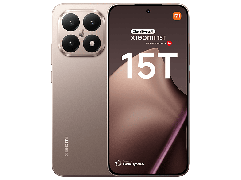 Xiaomi 15T Rosa Oro 256 GB 12 GB RAM 6.83 AMOLED  WQHD+ Eye Care MediaTek Dimensity 8400-Ultra 5500 mAh