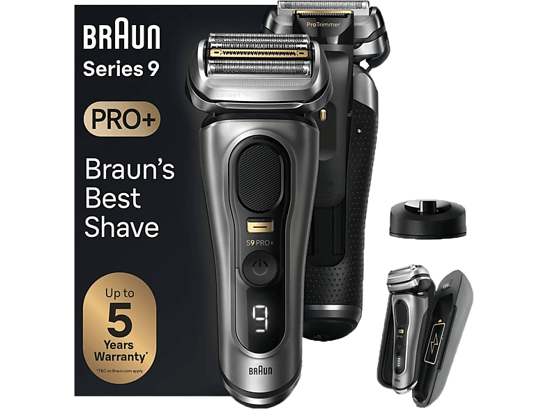 Braun Series 9 PRO+ 9525s 5 Elementos de Corte ProTrimmer integrada PowerCase Wet&Dry