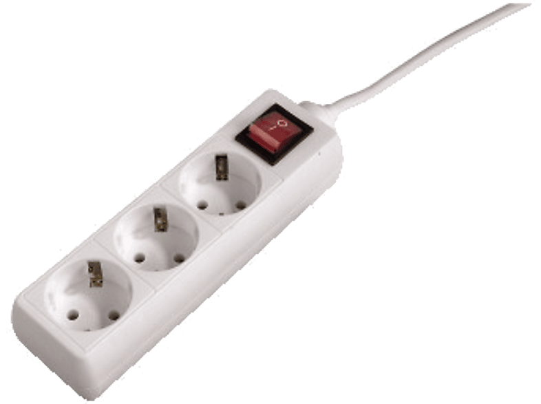 Hama 69223781 3 Tomas Interruptor Contacto a Tierra 1.4m Interruptor Bipolar de Encendido/Apagado Blanco