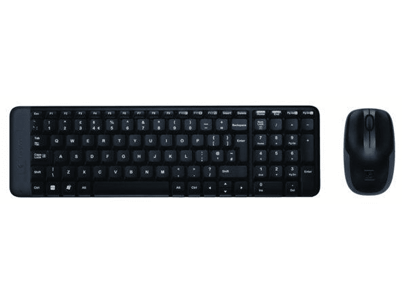 Logitech Wireless Desktop MK220 Inalámbrico Bluetooth USB 10 metros Negro