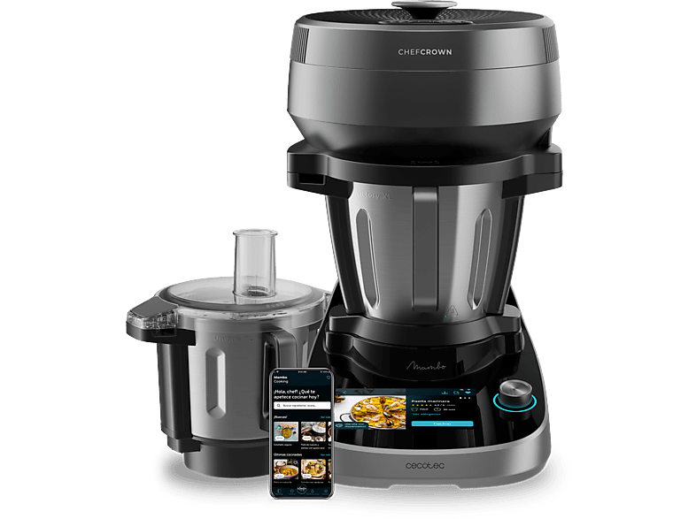 Cecotec Mambo CooKing Total Gourmet 2200W 4.5 l 45 Funciones 1000 recetas Dispensador Panel táctil Autolimpieza Wi-Fi Inox