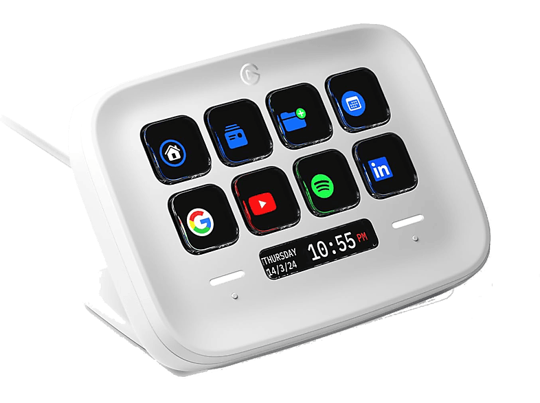 El gato TV Stream Deck Neo USB Touch Points Soporte Ajustable Infobar Blanco